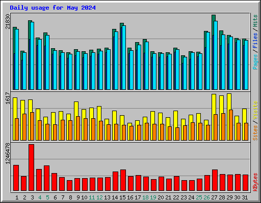 Daily usage for May 2024