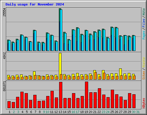 Daily usage for November 2024