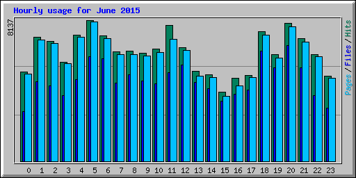 Hourly usage for June 2015