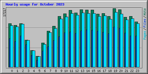 Hourly usage for October 2023