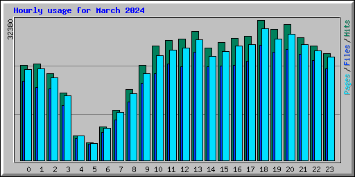 Hourly usage for March 2024