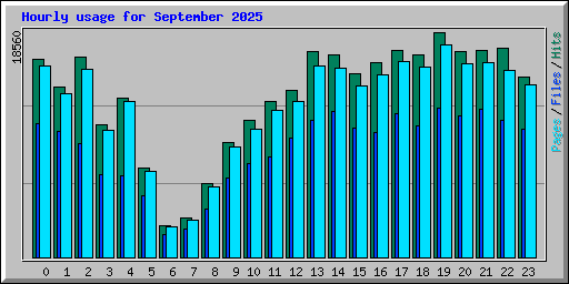 Hourly usage for September 2025