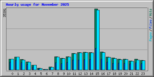 Hourly usage for November 2025